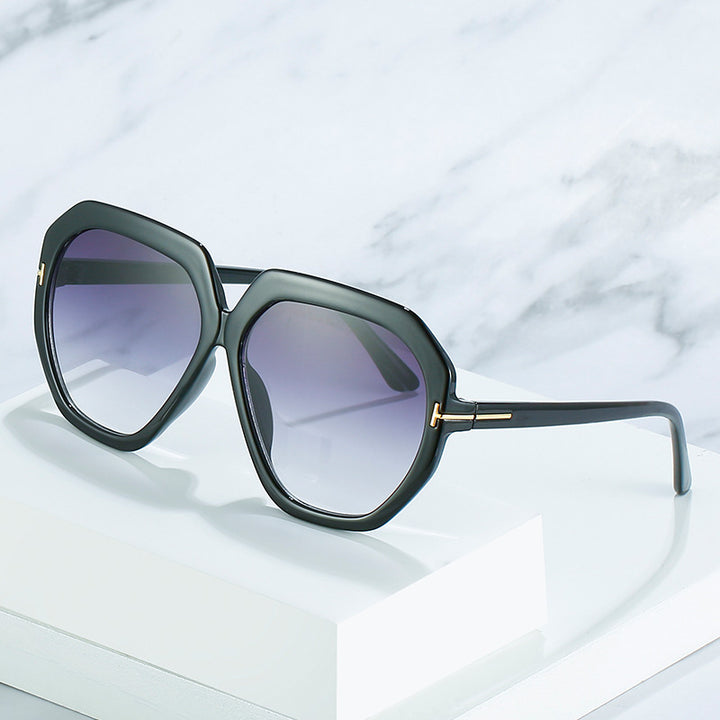 Fashion-Forward Oversized Hexagonal Sunglasses Stornfield