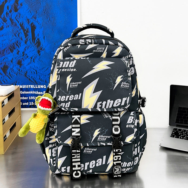Graphic Print Multi-Pocket Backpack Stornfield