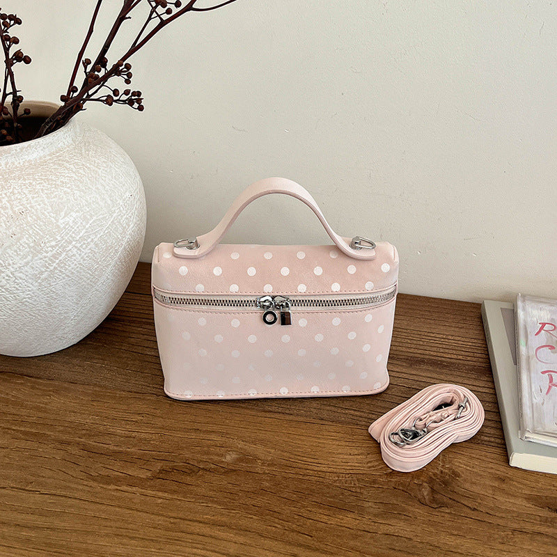 Structured Polka Dot Handbag