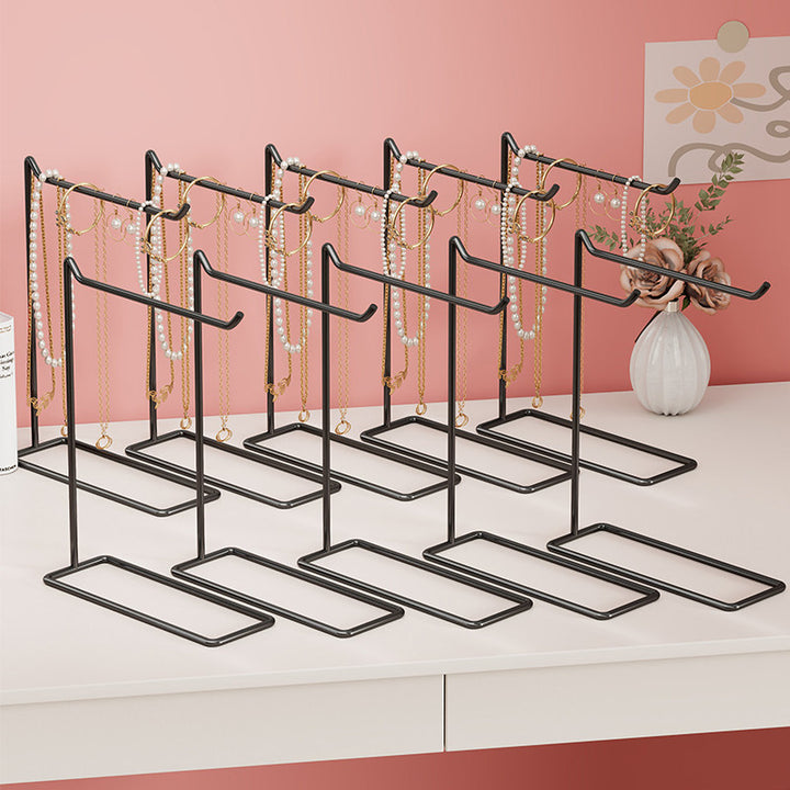 Metal T-Bar Jewelry Display Stand Pair