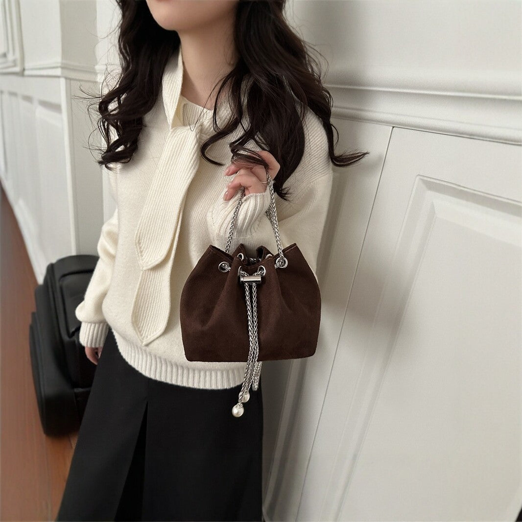 Stylish Drawstring Chain Bag