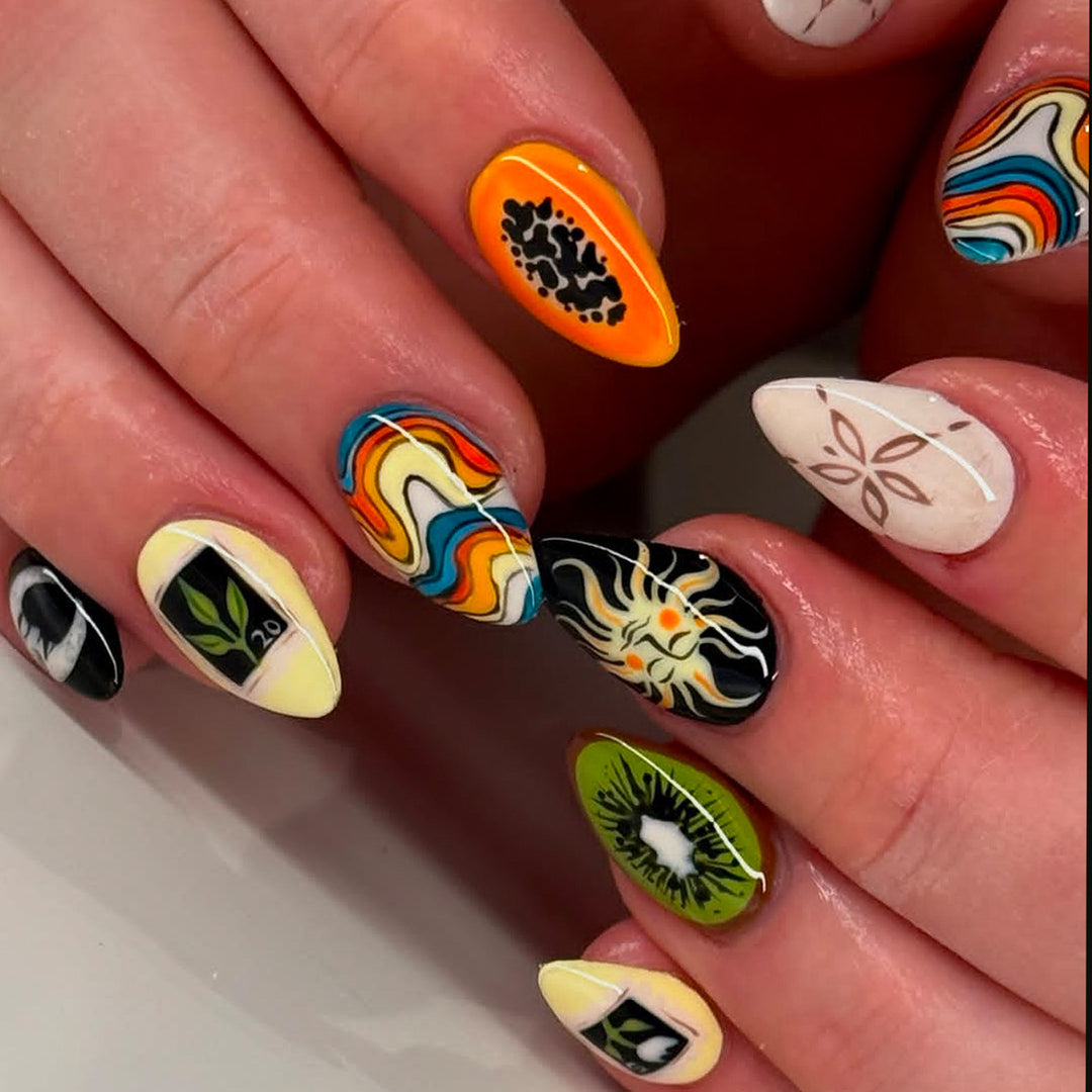 Creative Nail Art with Abstract Design Stornfield