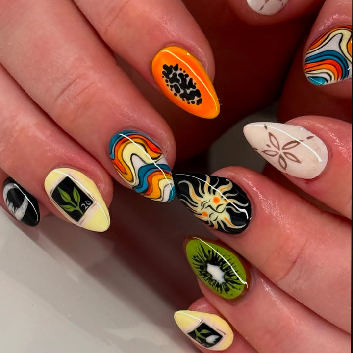 Creative Nail Art with Abstract Design Stornfield