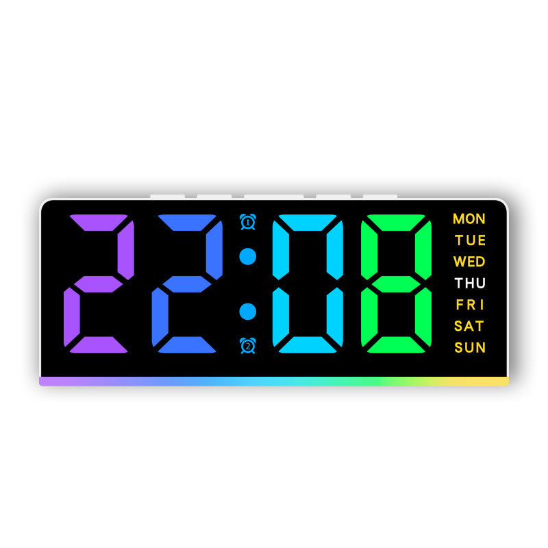 Digital radio alarm clock with color changing display Stornfield