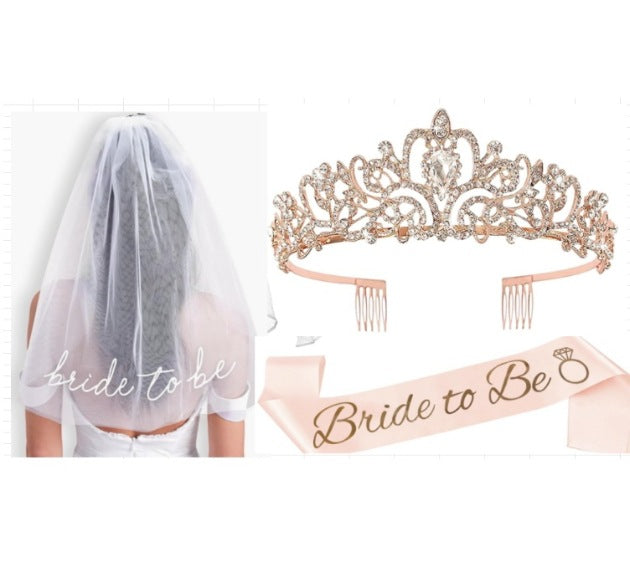 Women's Wedding Tiara and Veil Set Stornfield