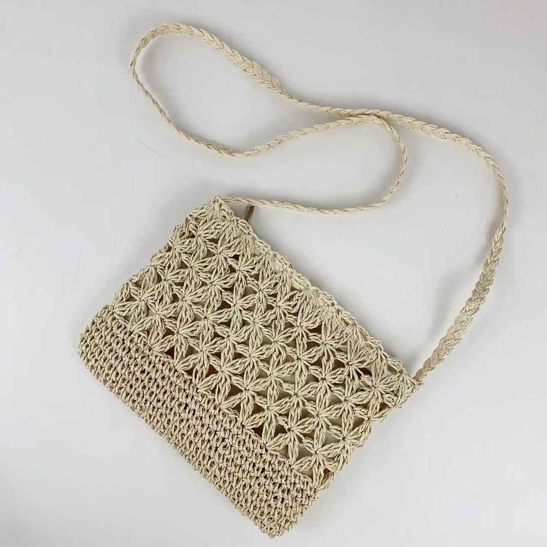 Handmade macrame bag with floral details Stornfield