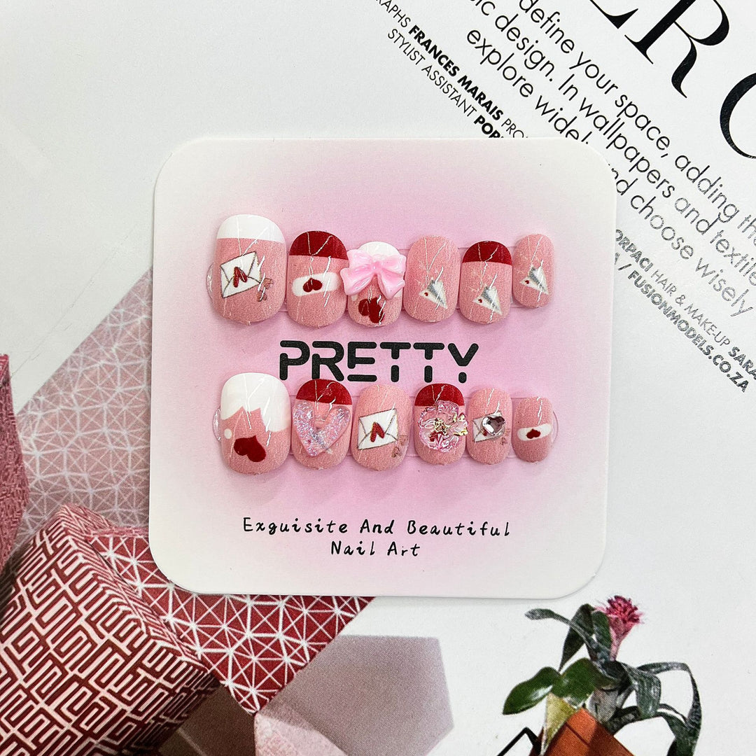 Artistic 3D Decorated Press-On Nail Set Stornfield