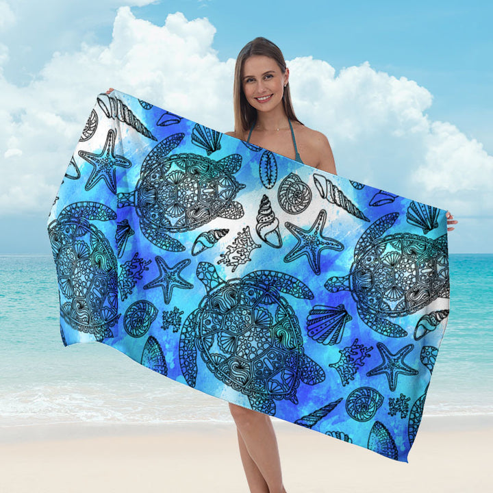 Beach towel with striking surf design Stornfield