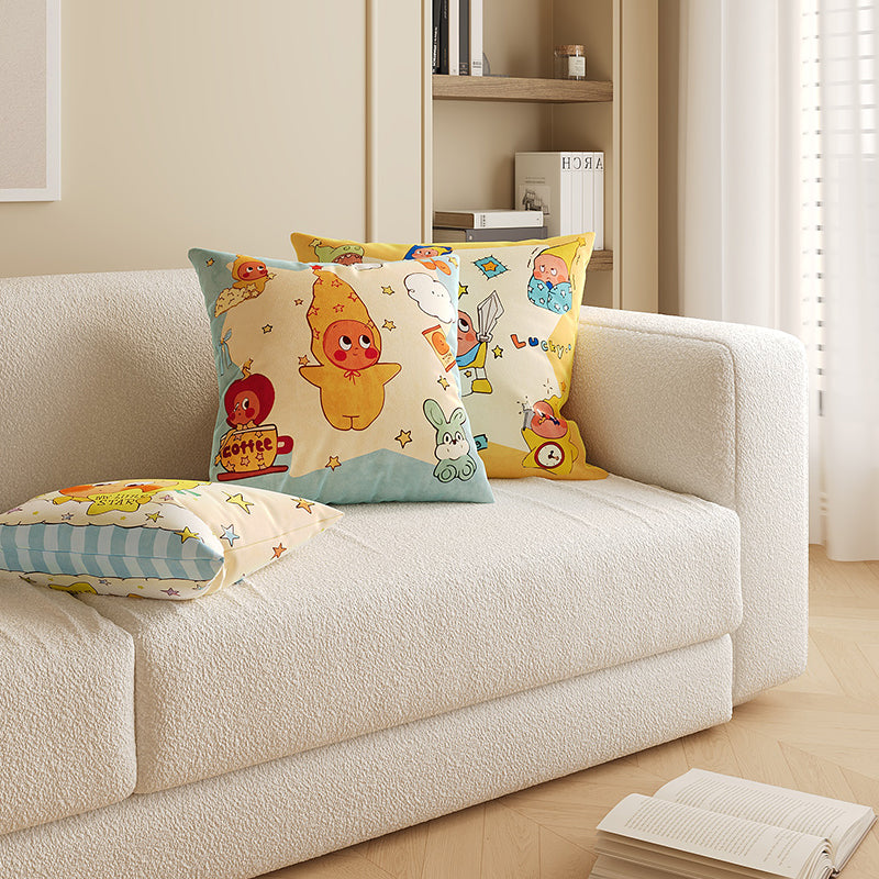 Cute Cartoon Character Throw Pillow