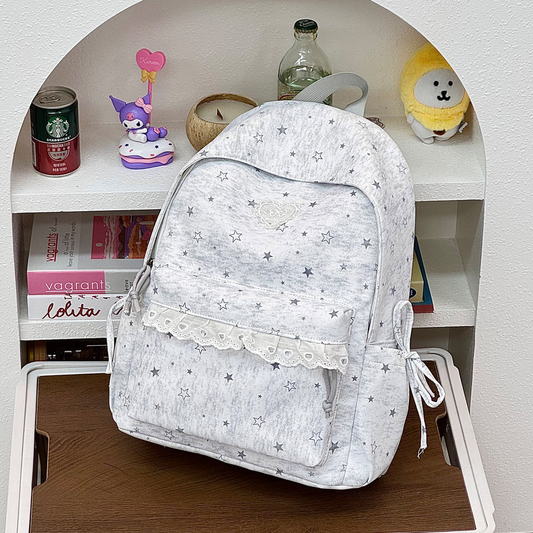Cute Decorative Star-Embellished Backpack Stornfield