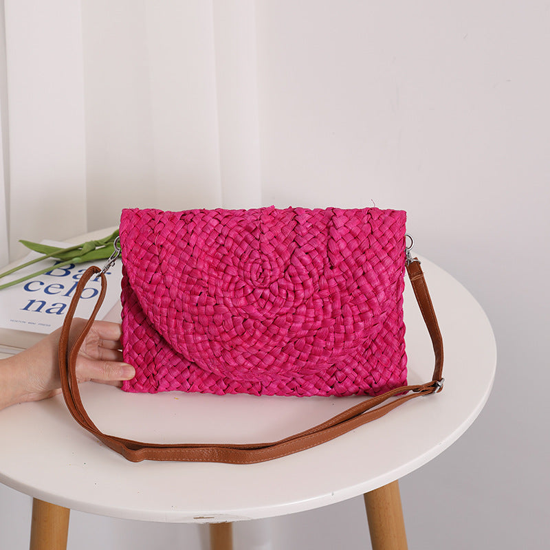 Handcrafted basket bag in elegant wave pattern Stornfield