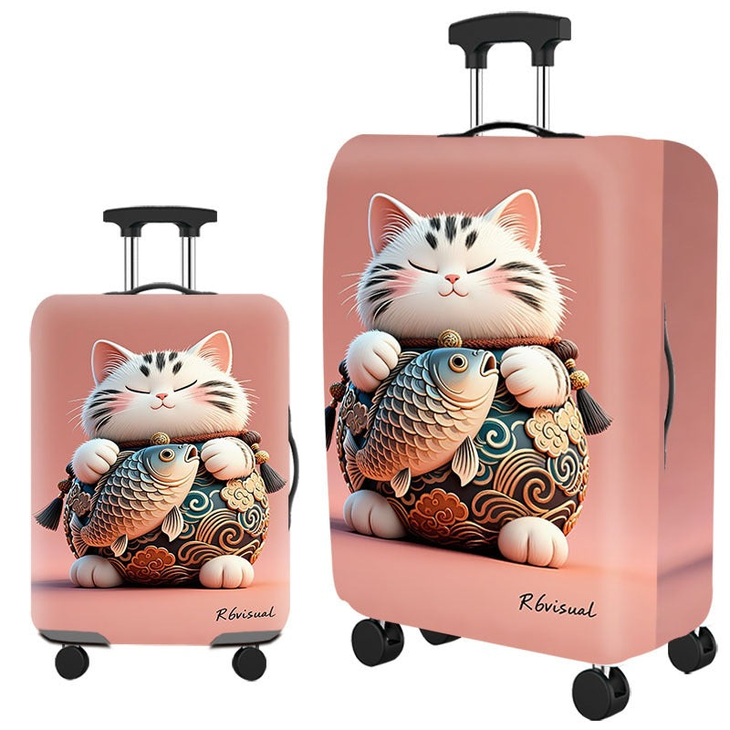 Artistic Cat-Themed Hard Shell Suitcase Stornfield