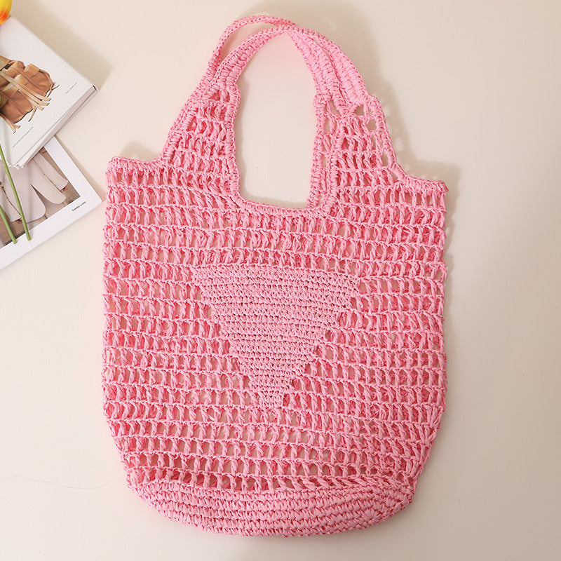 Coarse crochet bag with large handles Stornfield