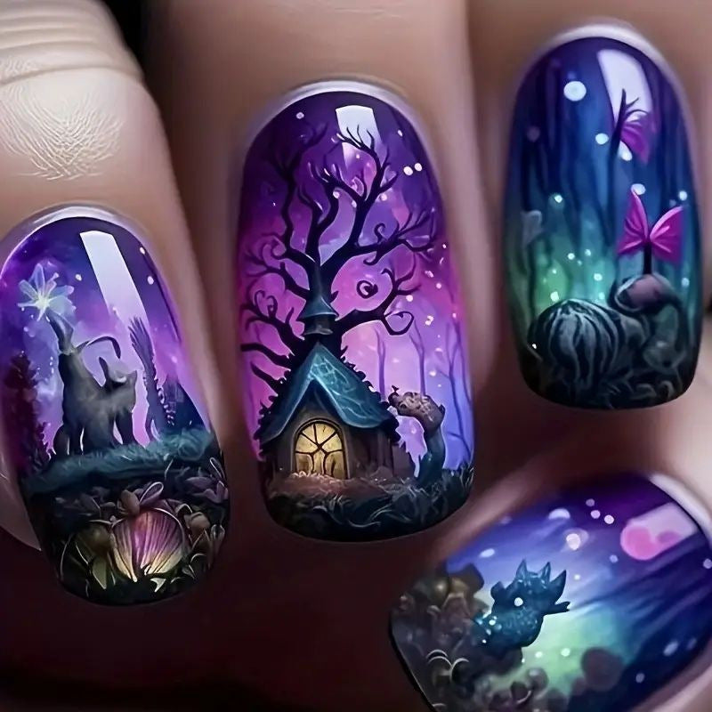 Artistic Halloween Themed Nail Art Stornfield
