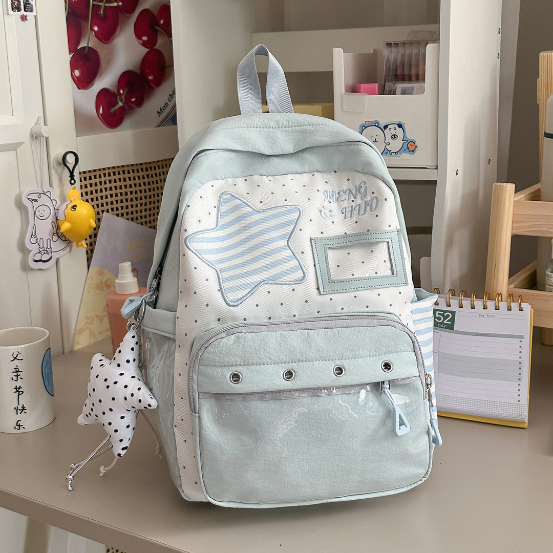 Trendy Star-Embellished Backpack Stornfield