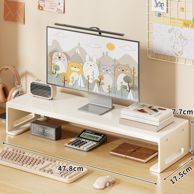 Elevated Monitor Stand with Under-Shelf Storage, Cable Slots and Non-Slip Feet