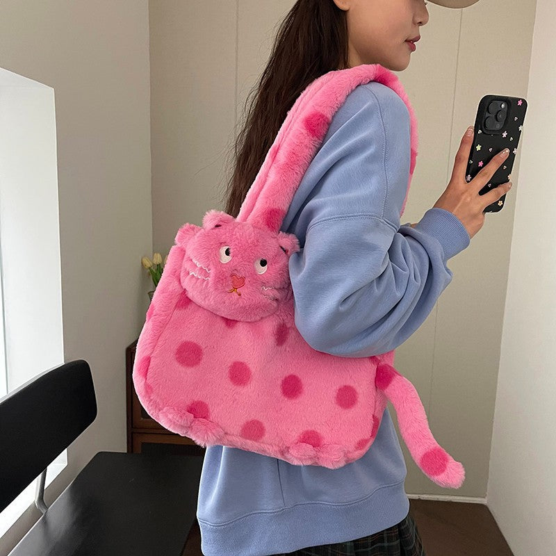 Plush shoulder bag with animal motif Stornfield