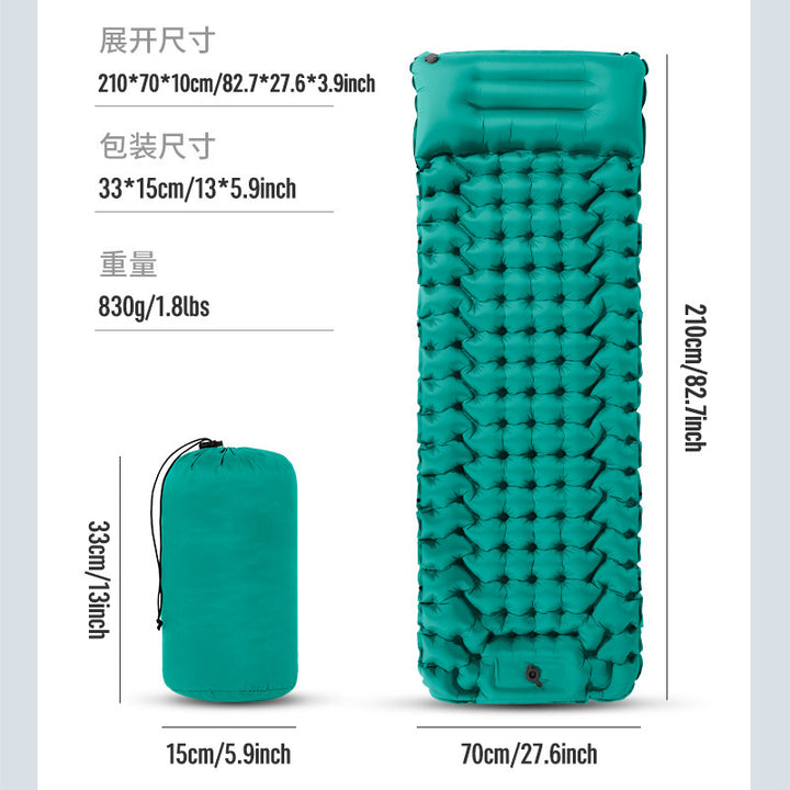 Airy and Comfortable Inflatable Sleeping Mat with Headrest Stornfield