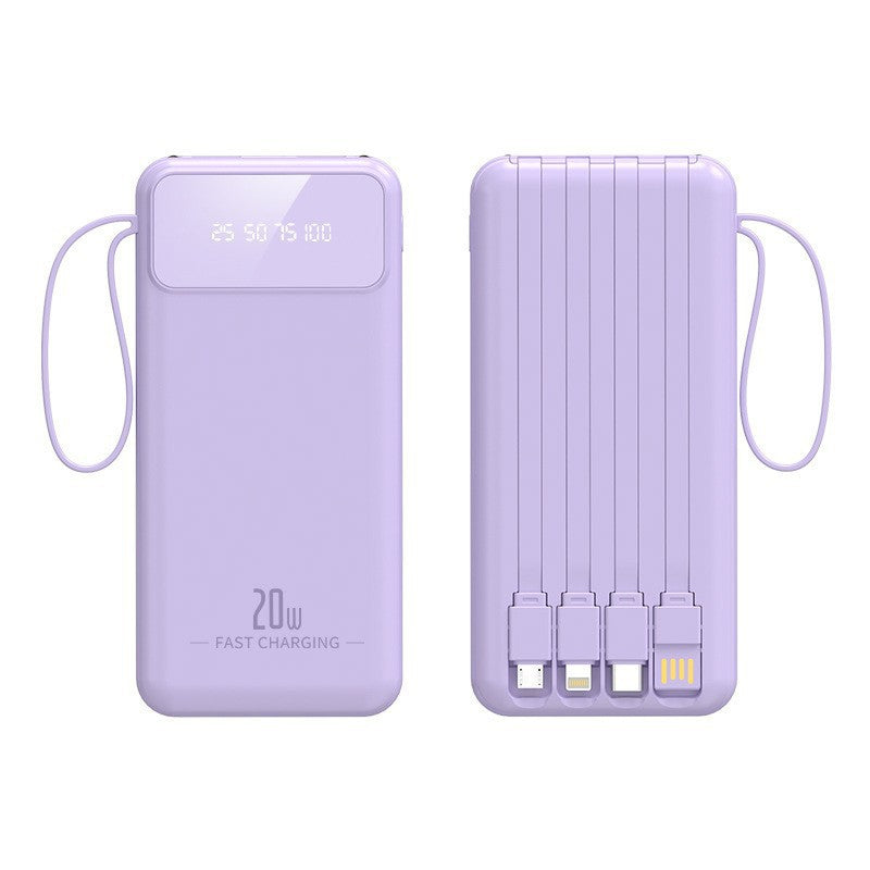 Powerbank with multifunctional charging cables and digital charging display Stornfield