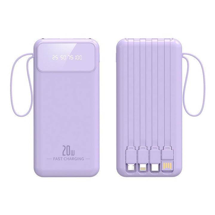 Powerbank with multifunctional charging cables and digital charging display Stornfield