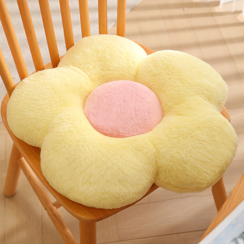Plush seat cushion in flower shape Stornfield