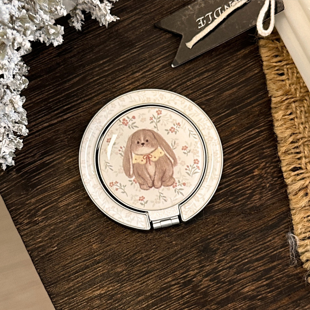 Hand mirror in heart-shaped design with cute bear motif Stornfield