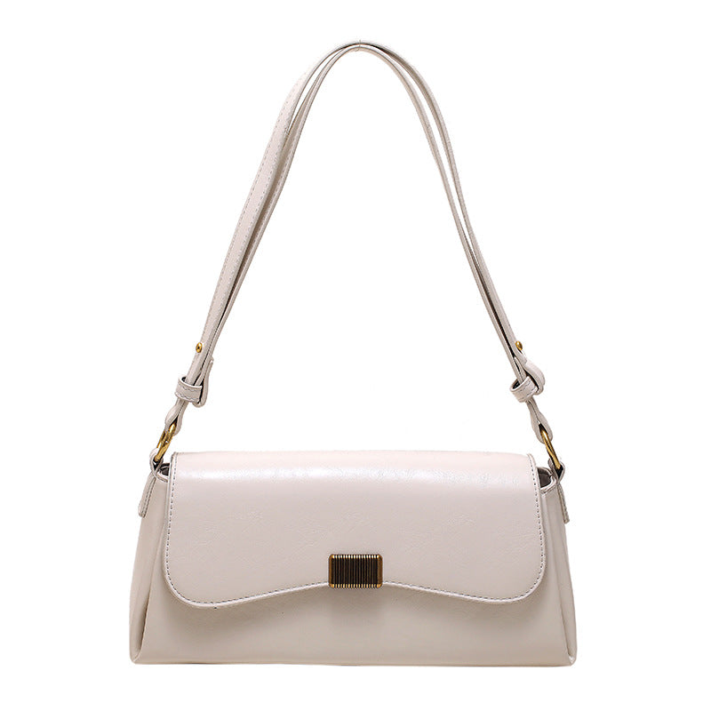 Structured Leather Shoulder Bag