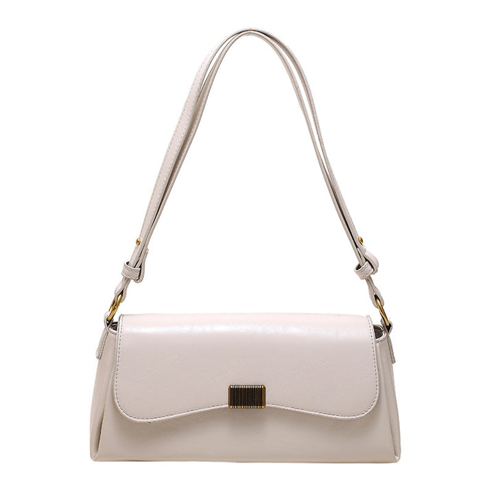 Structured Leather Shoulder Bag