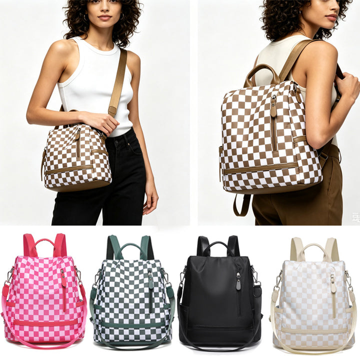 Stylish Checkered Backpack Stornfield