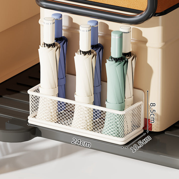 Under-Shelf Slim Mesh Umbrella & Accessory Holder