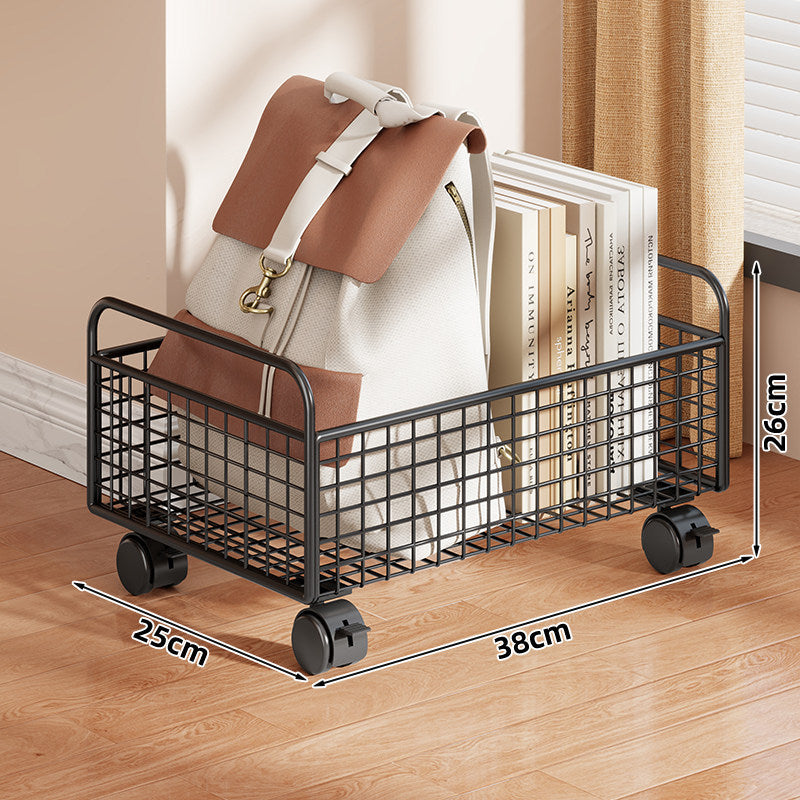 Vertical Grid-Mesh Double-Layer Desktop Book and Stationery Organizer
