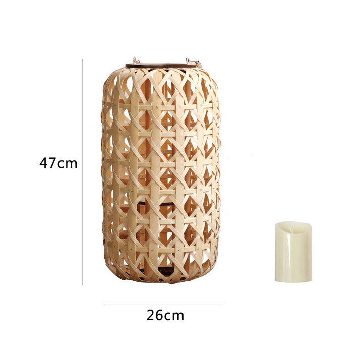 Elegant lantern made of handwoven natural material Stornfield