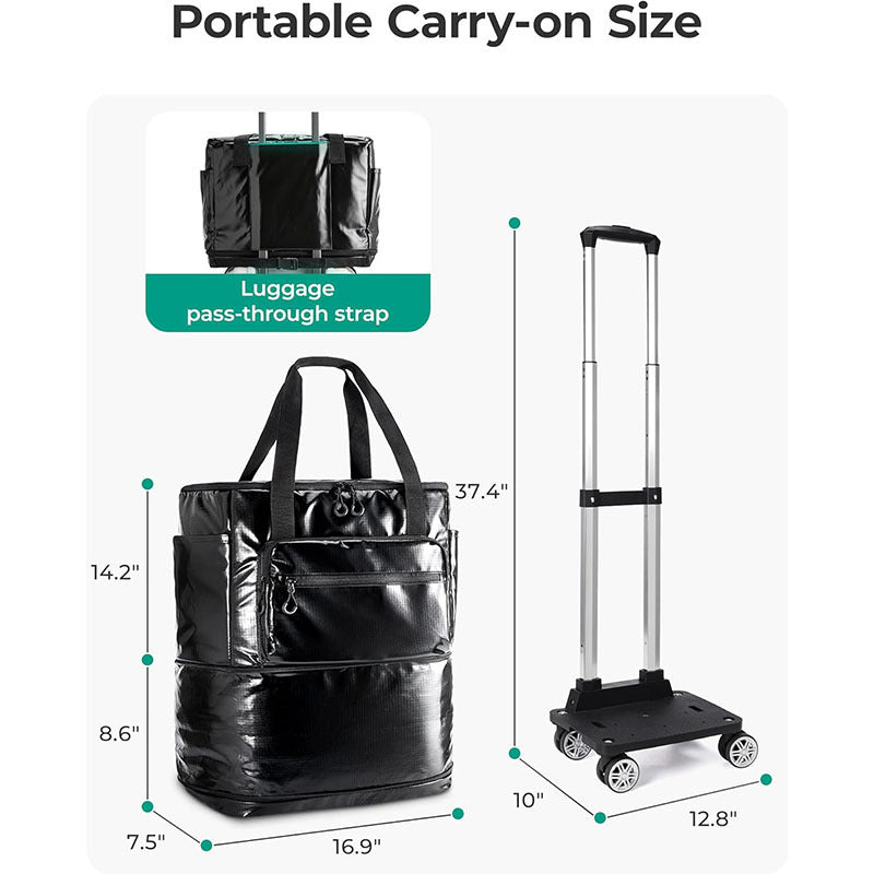 Rolling multifunctional travel bag with multiple compartments Stornfield