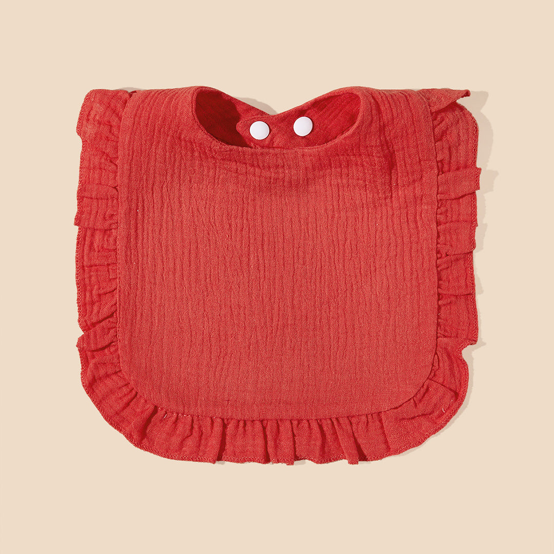 Soft Ruffled Muslin Baby Bib Stornfield