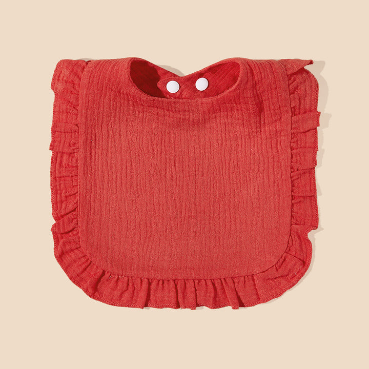 Soft Ruffled Muslin Baby Bib Stornfield