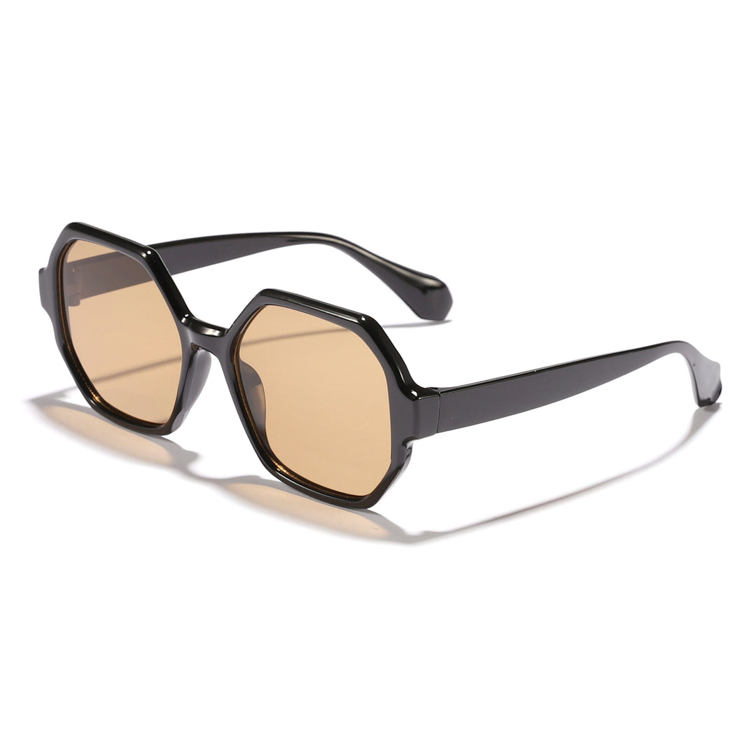 Women's fashionable sunglasses with hexagonal frame and UV protection Stornfield