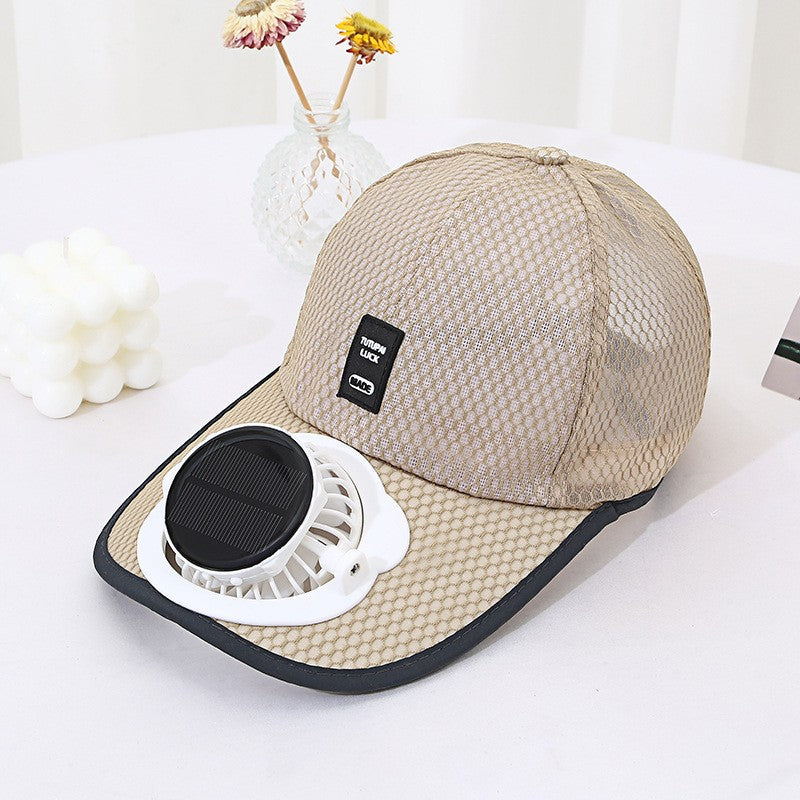 Solar-powered Fan Cap with integrated fan and breathable mesh Stornfield