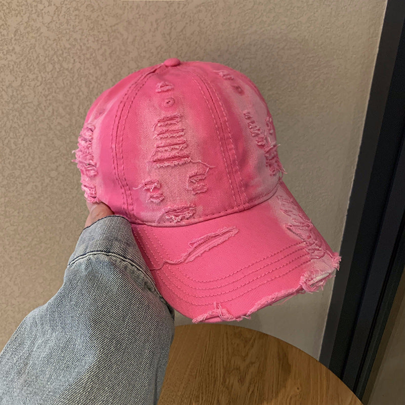 Women's Distressed Cotton Baseball Cap Stornfield 1784270737