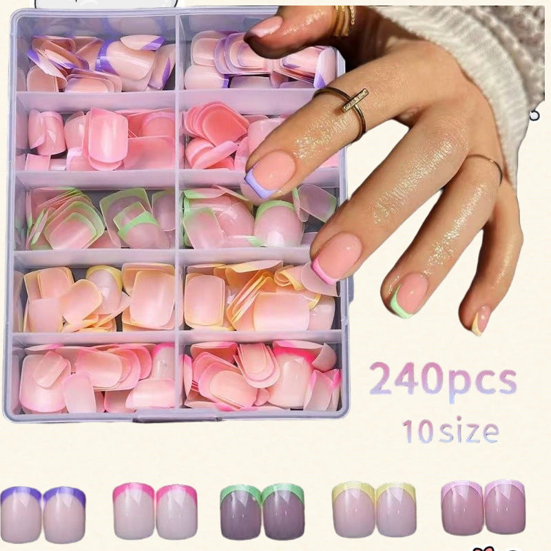 Artificial Nail Set with Colorful Accented Tips Stornfield