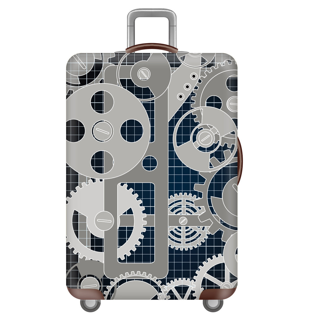 Unisex non-elastic suitcase cover with tropical leaf pattern, stretch protective cover for hard shell and soft case Stornfield