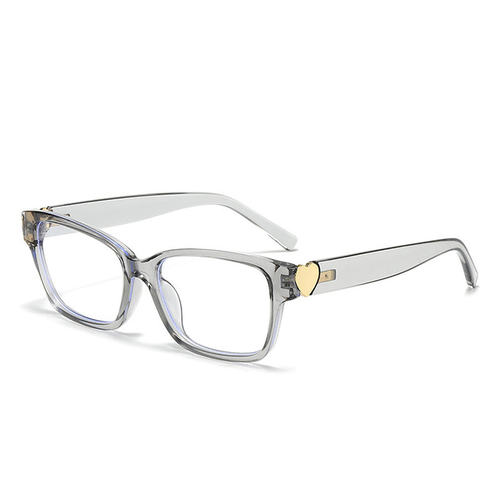 Women's fashionable square sunglasses with heart accents Stornfield