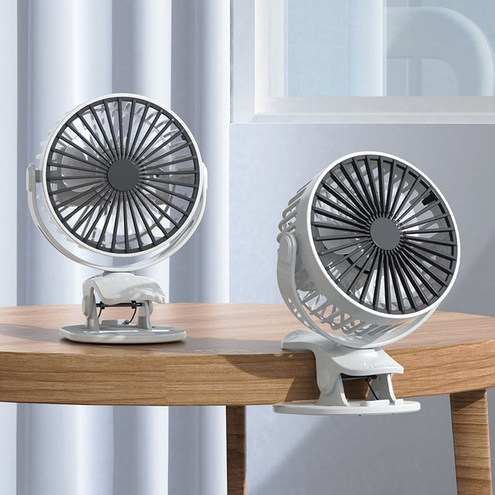 Portable table fan with clip function and quiet operation Stornfield