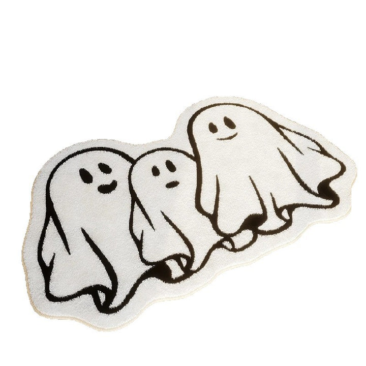 Ghost-Themed Plush Bath Mat Stornfield