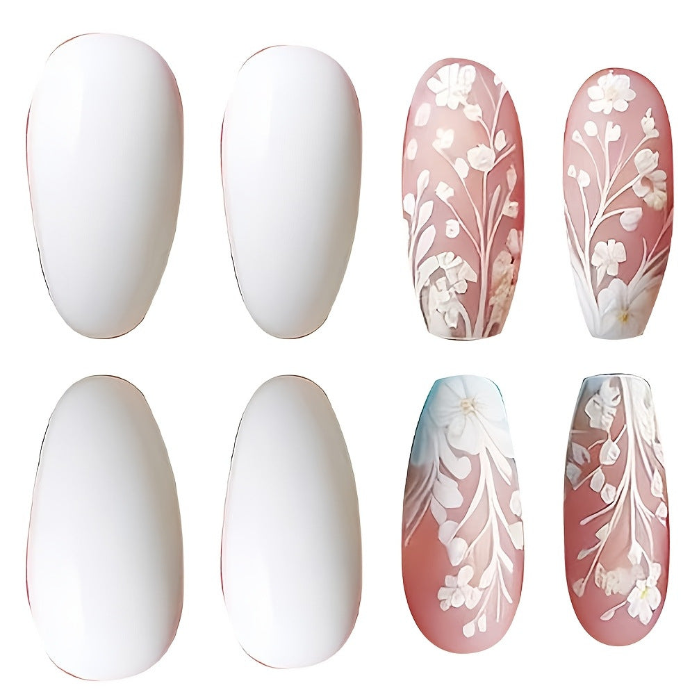 Elegant Flower Art Press-On Nail Set Stornfield