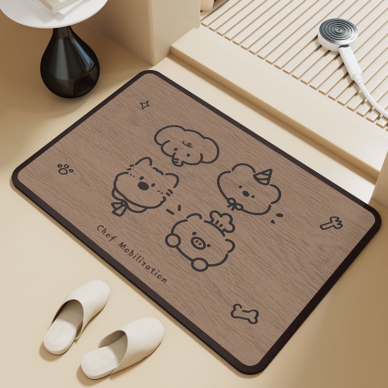 3D Butterfly Pattern Bath Mat