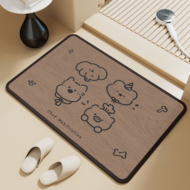 3D Butterfly Pattern Bath Mat