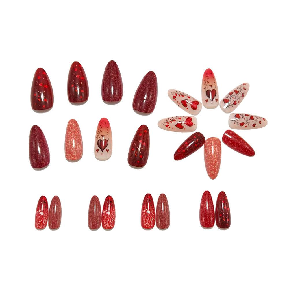 Artificial nails with heart design Stornfield