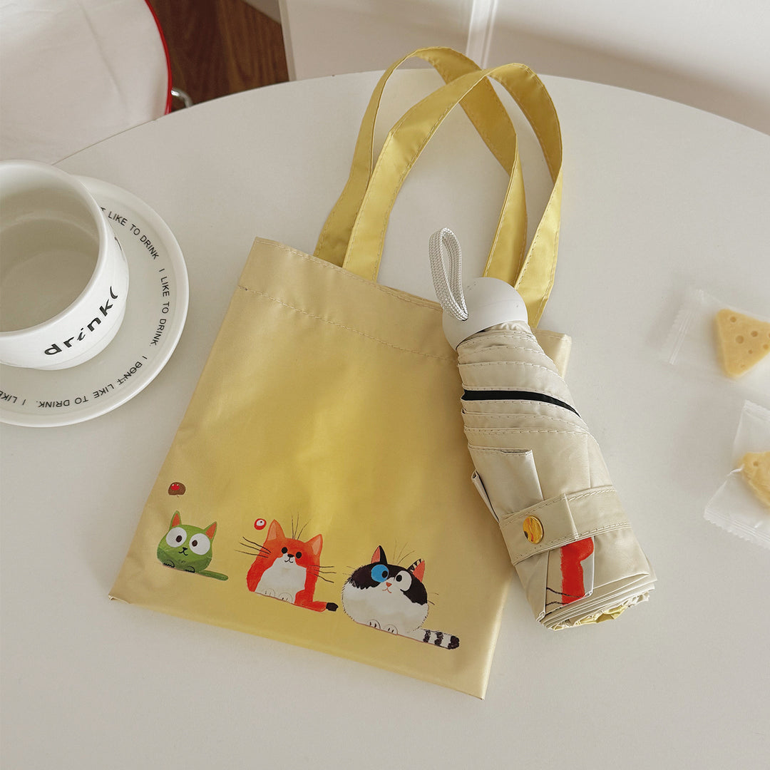 Ladies Folding Umbrella with Loving Animal Designs Stornfield