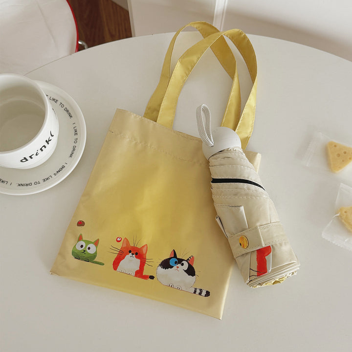 Ladies Folding Umbrella with Loving Animal Designs Stornfield
