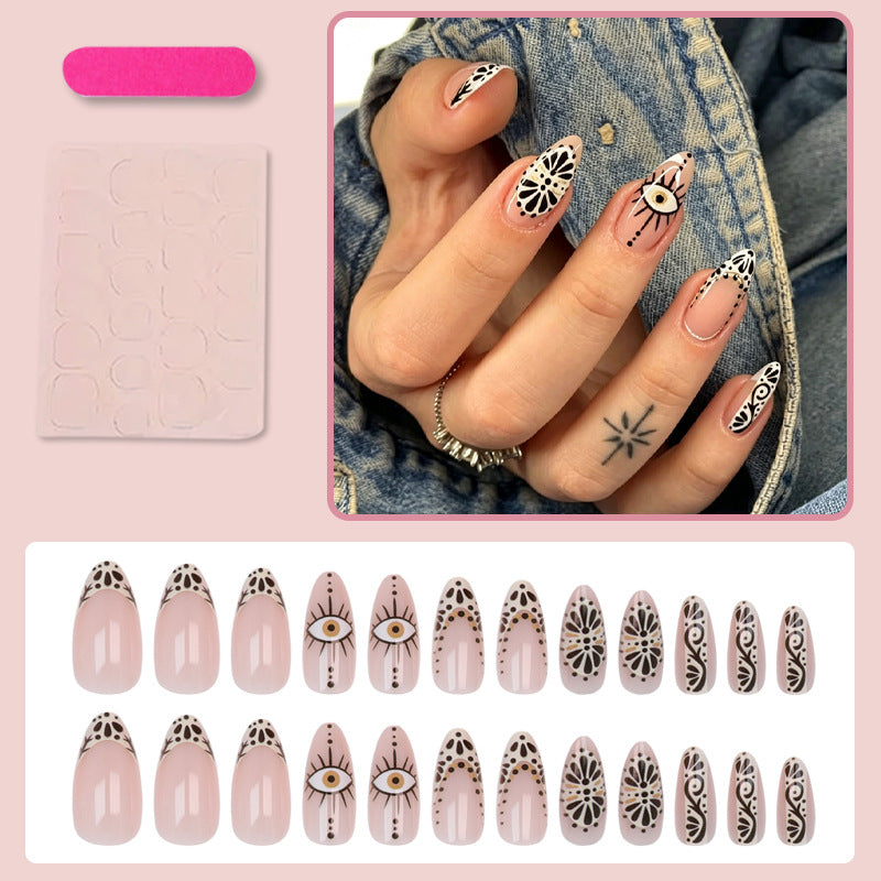 Acrylic nail set with creative and stylish decorations Stornfield